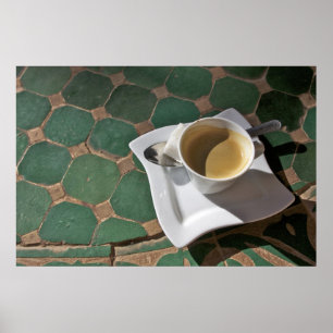 Kasbah Hotel and Restaurant, kaffe och grönt Poster