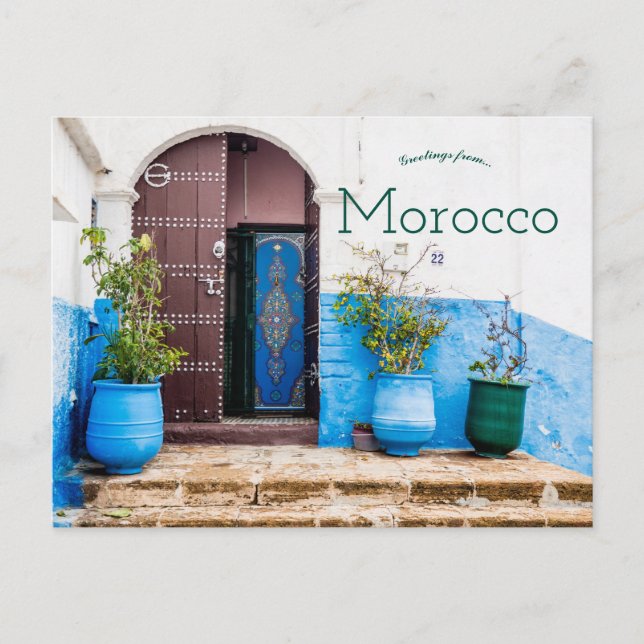 Kasbah of the Oudayes i Rabat Marocko Vykort (Framsida)