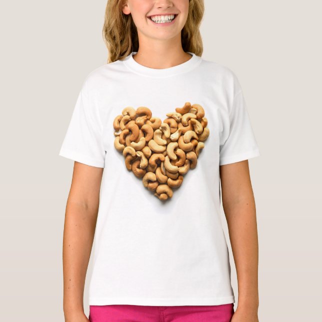 Kaschunötthjärta T Shirt (Framsida)