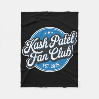 Kash Patel Fan Club Est. 2025 Retro Logotyp Trump  Fleecefilt