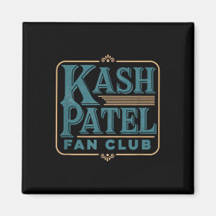 Kash Patel Fläkt Klubb Vintage Logotyp President T Magnet