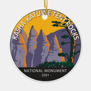 Kasha - Katuwe Tält Sten nationalmonument Julgransprydnad Keramik