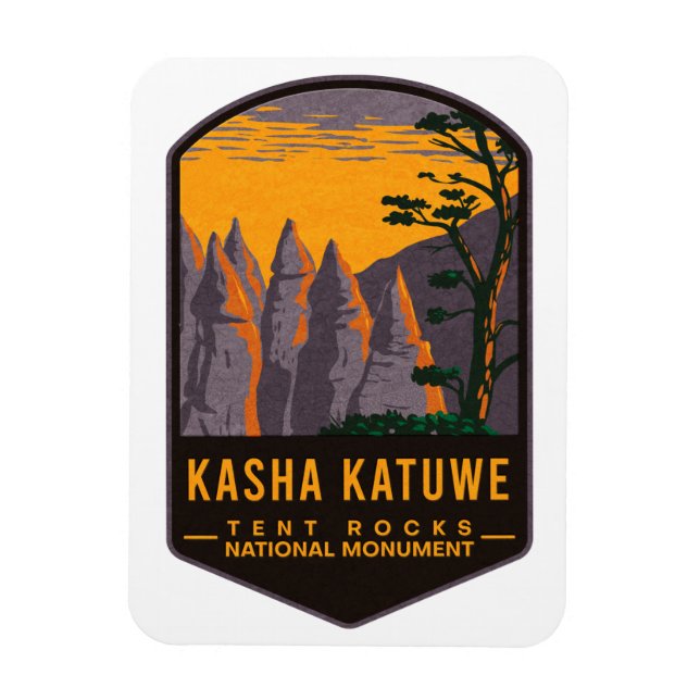 Kasha Katuwe Tält Sten nationalmonument Magnet (Vertikal)
