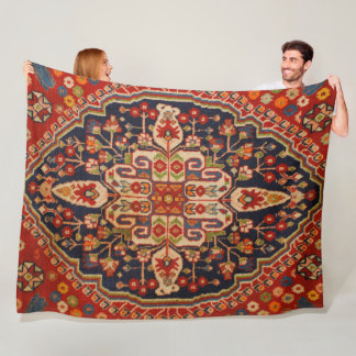 Kashan Poshti Central Persian Matta Skriv ut Fleecefilt