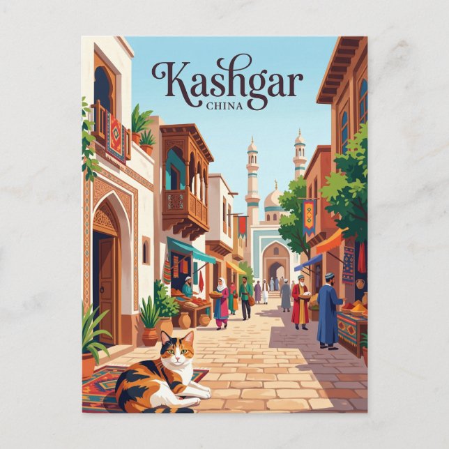 Kashgar Kina Vykort (Framsida)