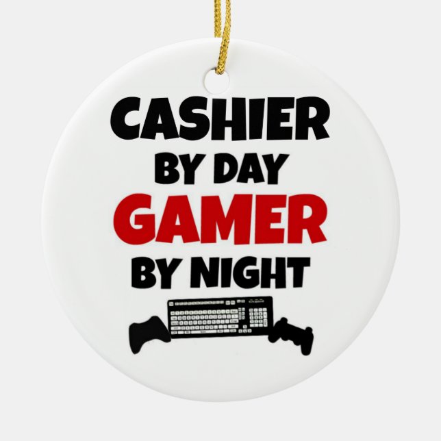 Kashier by Day Gamer by Night Julgransprydnad Keramik (Framsidan)