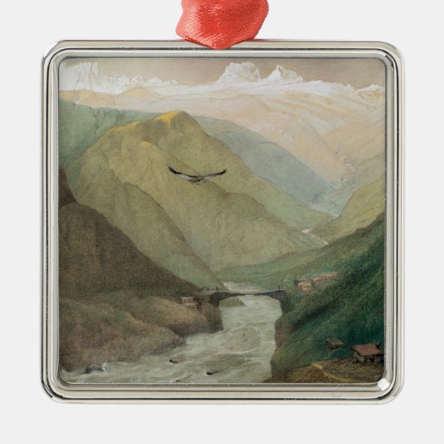 Kashmir c.1860 julgransprydnad metall (Framsidan)