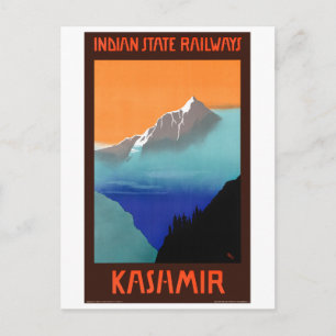 Kashmir India Vintage resor Poster återställd Vykort