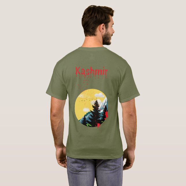Kashmir nya t-shirt-design t shirt (Hel baksida)
