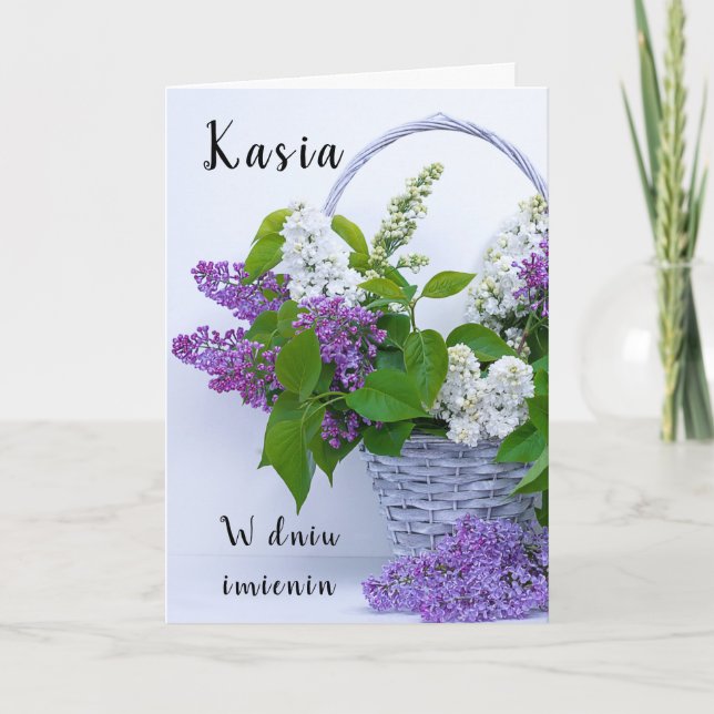 Kasia Polska namn-kort - hälsningskort Helgkort (Framsida)