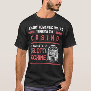 Kasino Älskare Lucky Gambling Slot Maskin T Shirt