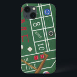 Kasino Craps Bord med Chip och Dice<br><div class="desc">Se till att Dam Tur står på din sida med den här målningen av ett klipp bord av Chariklia Zarris. Disen har kastats och samlas in,  tillsammans med eventuella förlorade beten. Lägg den här åtgärden i din vägg i dag!</div>