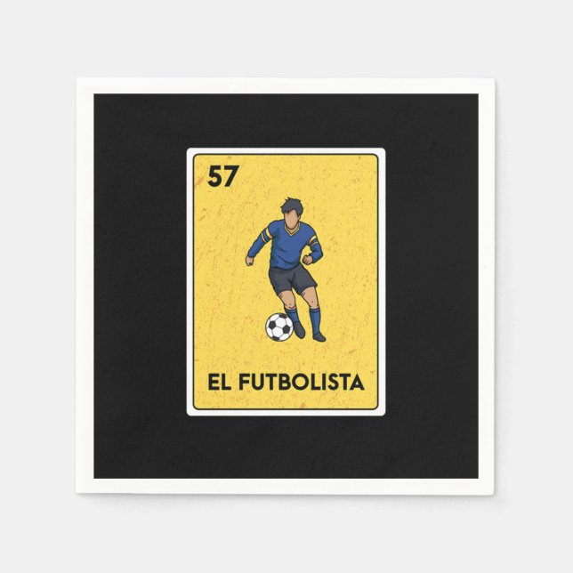 Kasino för det mexikanska Lottery Bingo Gamer Card Pappersservett (Framsidan)