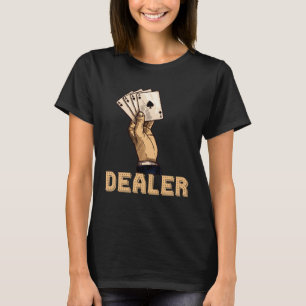 Kasino för manar svart jack spelare 1 t shirt