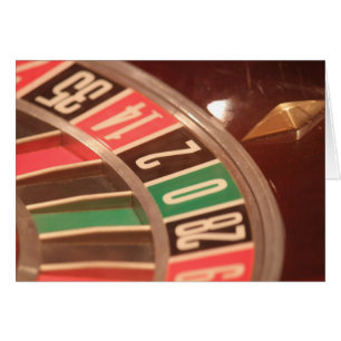 Kasino Gambling Roulette Wheel Vintage Retro Stil Hälsningskort