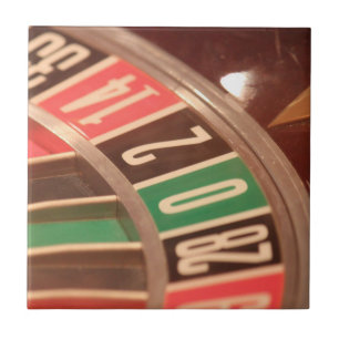 Kasino Gambling Roulette Wheel Vintage Retro Stil Kakelplatta