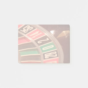 Kasino Gambling Roulette Wheel Vintage Retro Styl Post-it Block