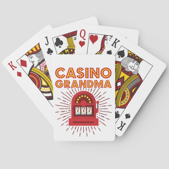 Kasino Grandma Slot Maskin Gambling Grandmor Casinokort (Baksidan)