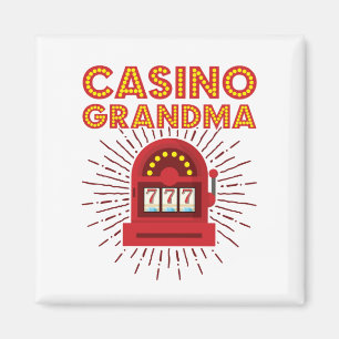Kasino Grandma Slot Maskin Gambling Grandmor Magnet