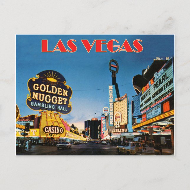 Kasino i Las Vegas stad Vykort (Framsida)