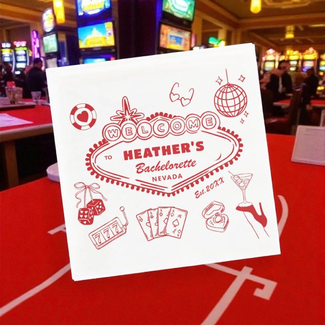Kasino Las Vegas Sällskapspresenter för Möhippa Pappersservett (Skapare uppladdad)