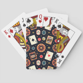 Kasino mönster tema på svart casinokort