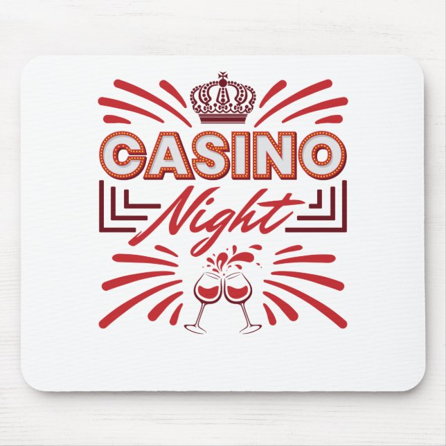 Kasino Night Party Gambling Älskare Musmatta (Framsidan)