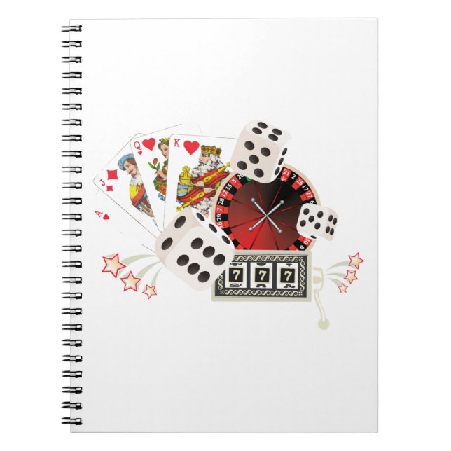 kasino party, vintage poker anteckningsbok (Framsidan)