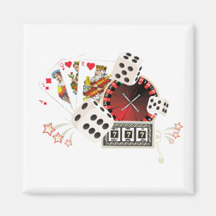 kasino party, vintage poker magnet