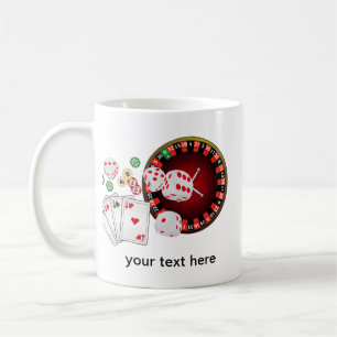 kasino, poker, vuxen, objekt kaffemugg