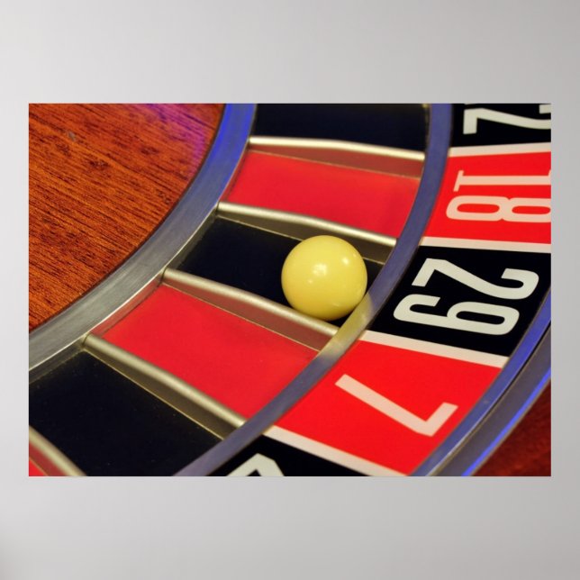 kasino roulette-hjul, boll nummer 29, spel poster (Framsidan)
