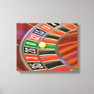 kasino roulette-hjul boll nummer noll spel canvastryck