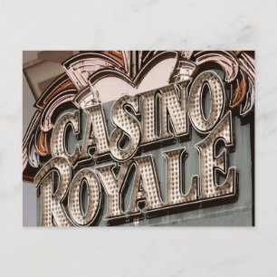 Kasino-Royalet Retro Neon-vykort Vykort