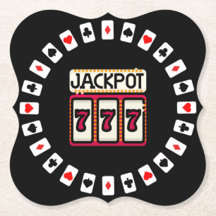 Kasino Slå Jackpot 777 Underlägg Papper