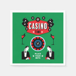 Kasino Spel Poker Roulette Pappersservett