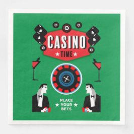 Kasino Spel Poker Roulette Pappersservett