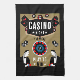 Kasino Spelande Poker Roulette Kökshandduk