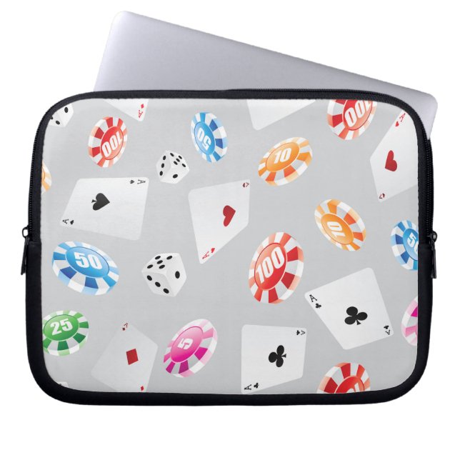 Kasino, speltillbehör mönster 8 laptop fodral (Framsidan)
