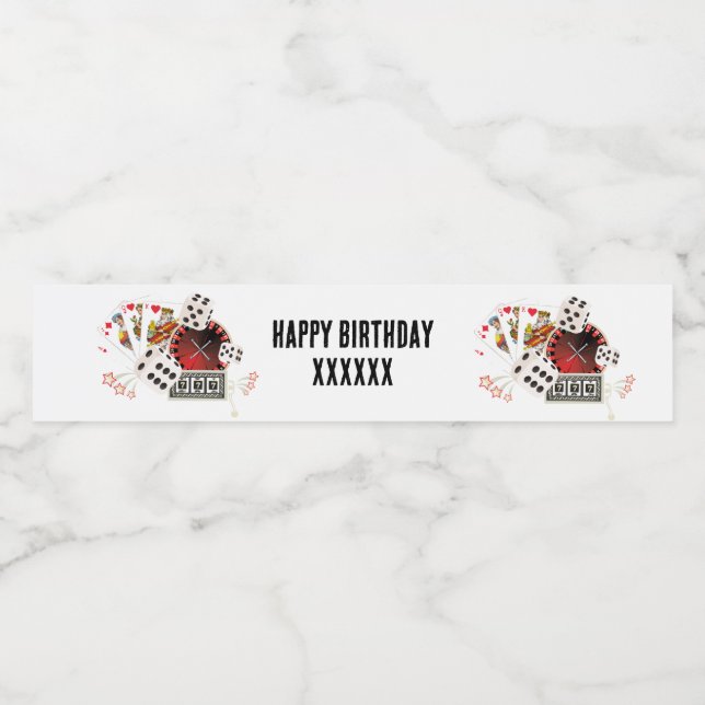 kasino-vattenflaskan ETIKETT - kasino (Singel etikett)