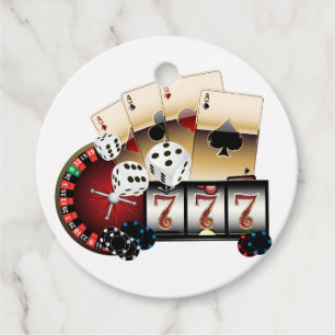 kasino, vegas, poker, spel, vuxen gåvor etiketter
