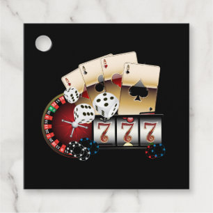 kasino, vegas, poker, spel, vuxen gåvor etiketter