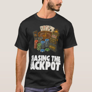 Kasinochips Roulette Automater Poker Vegas Spel C T Shirt