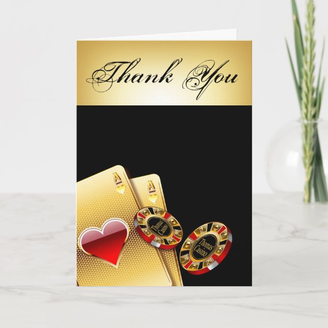 Kasinochiptack FRÅGAR MIG ATT SÄTTA NAMN I CHIPER Tack Kort (Framsida)