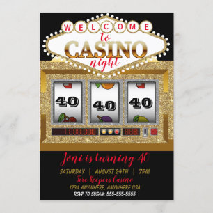 kasinofack maskin las Vegas kasino-natten Inbjudningar