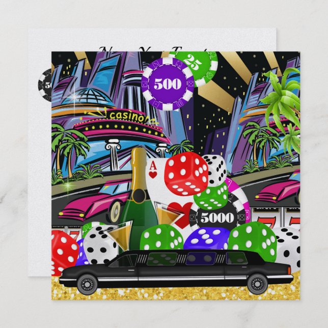 Kasinoinbjudan Inbjudningar (Fram/baksida)