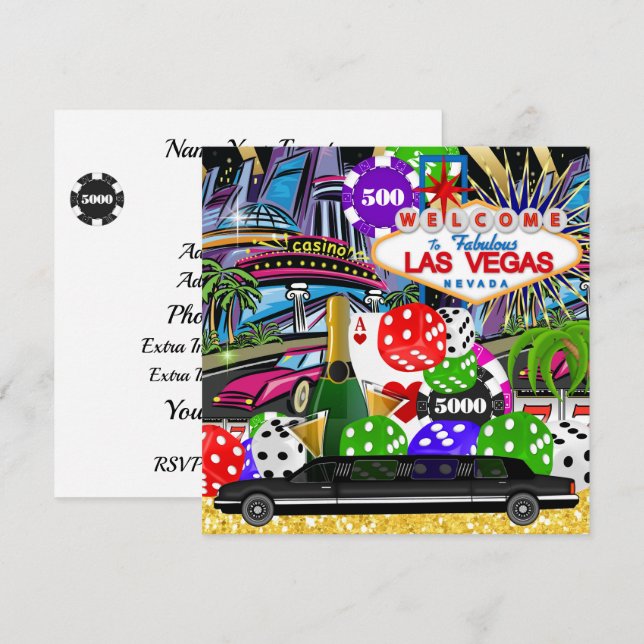 Kasinoinbjudan Inbjudningar (Fram/baksida)