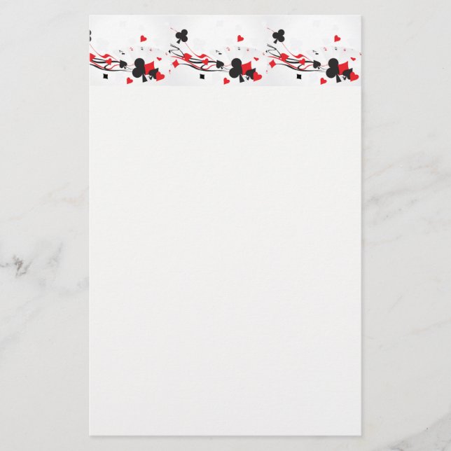 Kasinokortspelbrevpapper Brevpapper (Framsida)