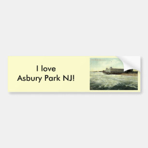 Kasinot Asbury parkerar NJ 1910 Bildekal