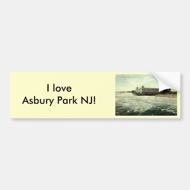Kasinot Asbury parkerar NJ 1910 Bildekal (Framsidan)