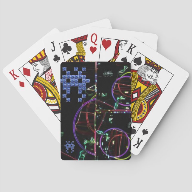 Kaskad av elektroniska spel casinokort (Baksidan)